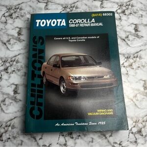 Chilton’s Toyota Corolla 1988-97 Repair Manual All U.S And Canadian Models